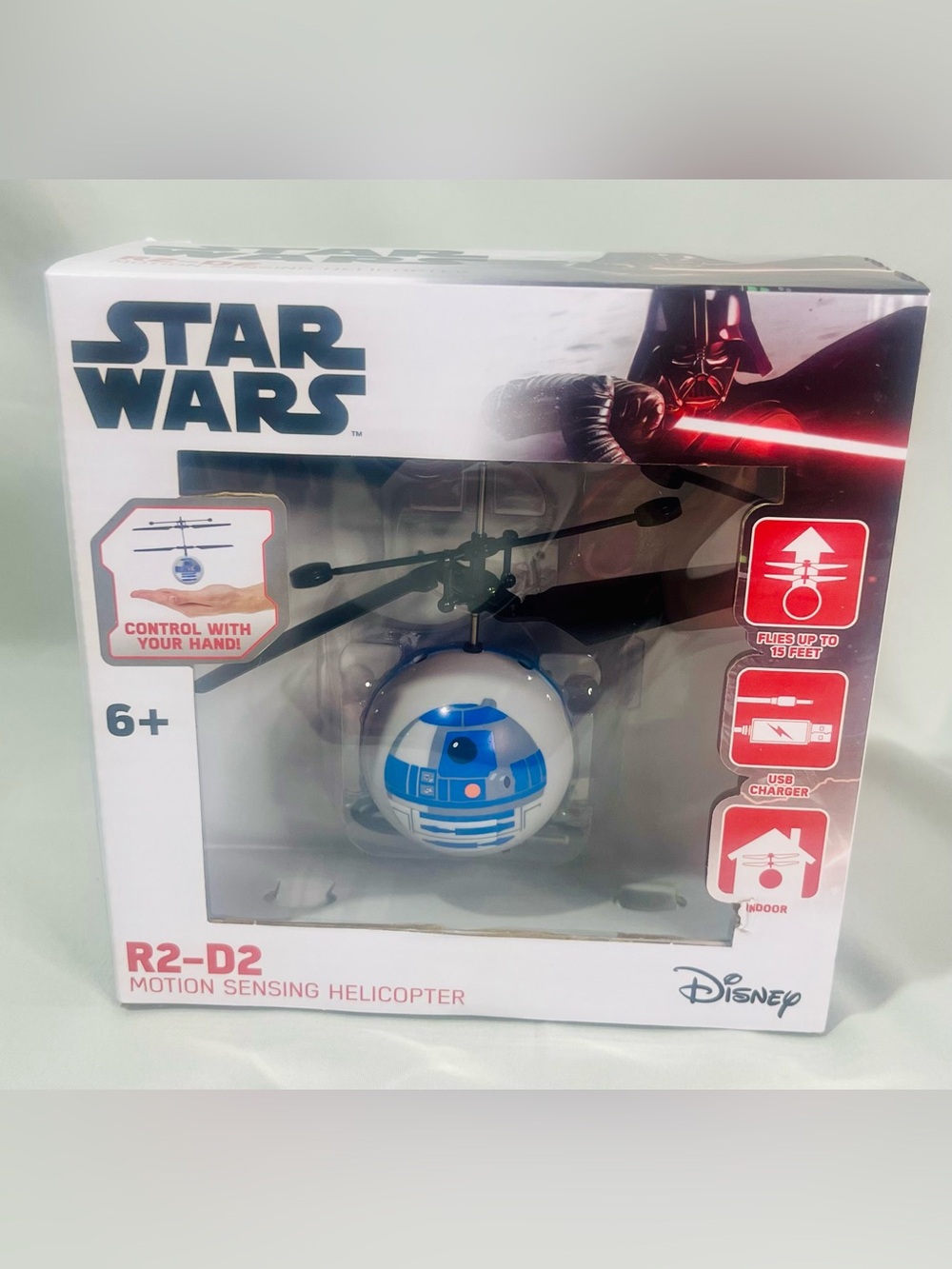 Star Wars R2-D2 Motion Sensing Helicopter - Blue & White